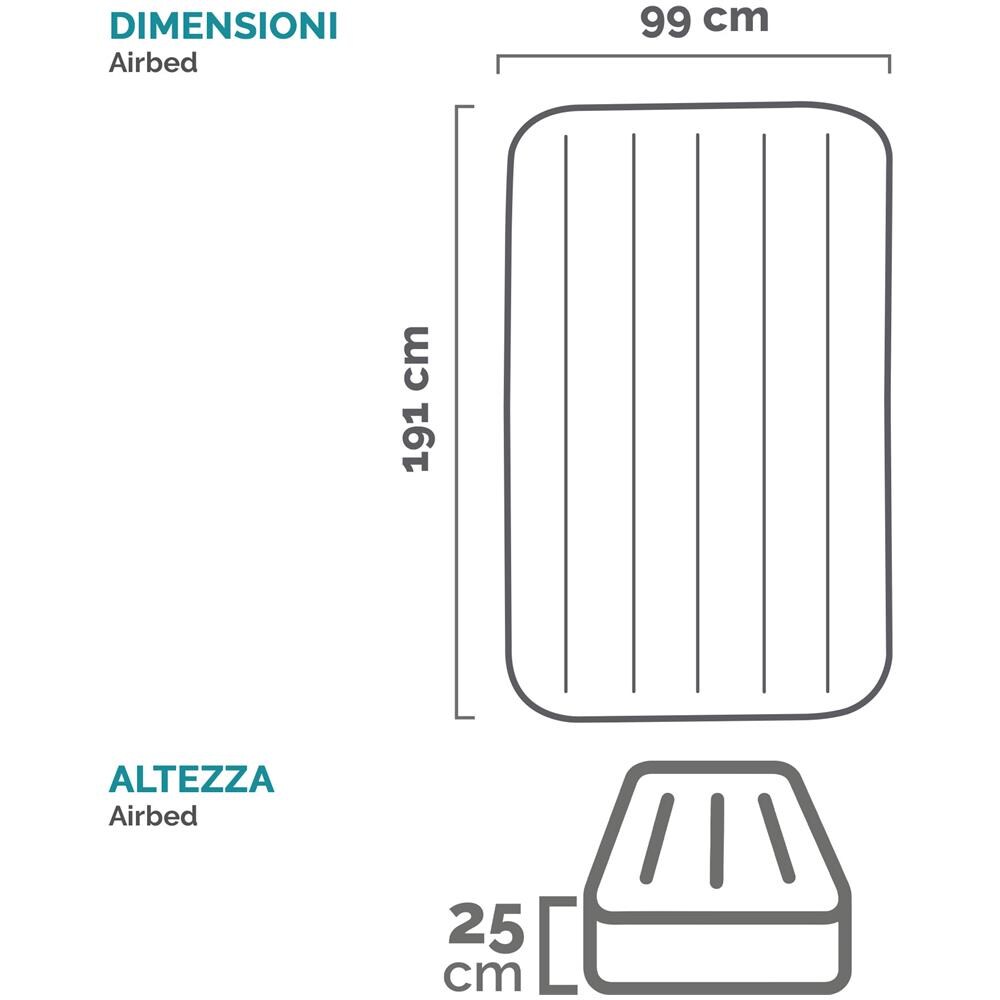 64761 - Materasso Dura-Beam Downy Singolo con Pompa a Pedale, 99x191x25 cm - Foto 6