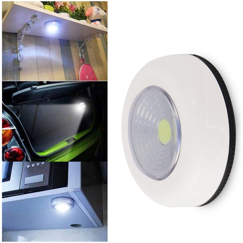 MINI PUSH LIGHT: lampada a pressione LED, bianca. A pile - Foto 2