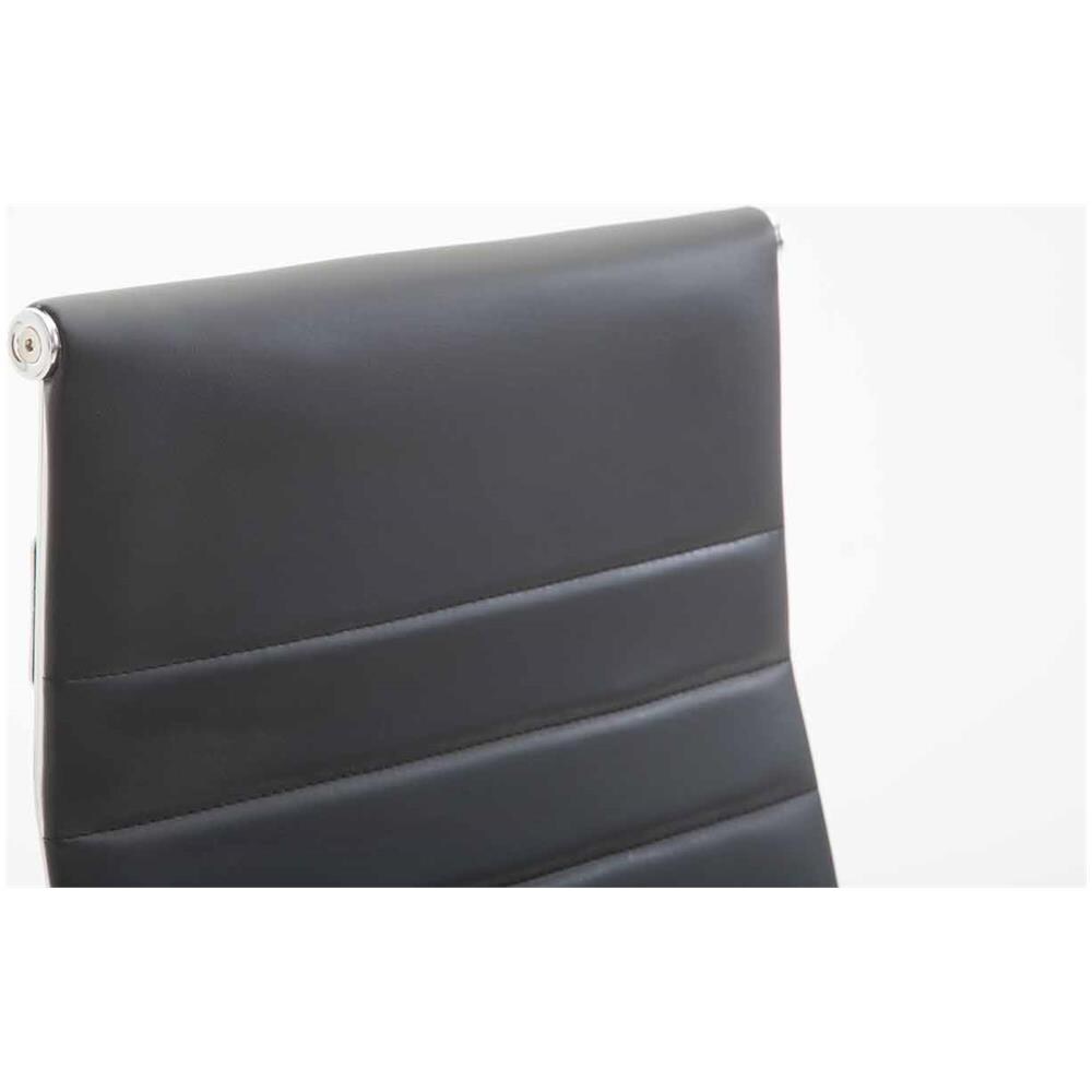 Sedia Ufficio Girevole Kolumbus in Similpelle I Sedia Scrivania Alto Schienale I Sedia Studio Regolabile in Altezza I Sedia con Braccioli Nero - Foto 5