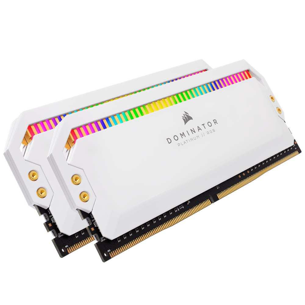 Corsair Dominator Platinum Rgb Ddr4 16gb Bianco 2x8gb Cmt16gx4m2c3200c16w - Foto 1