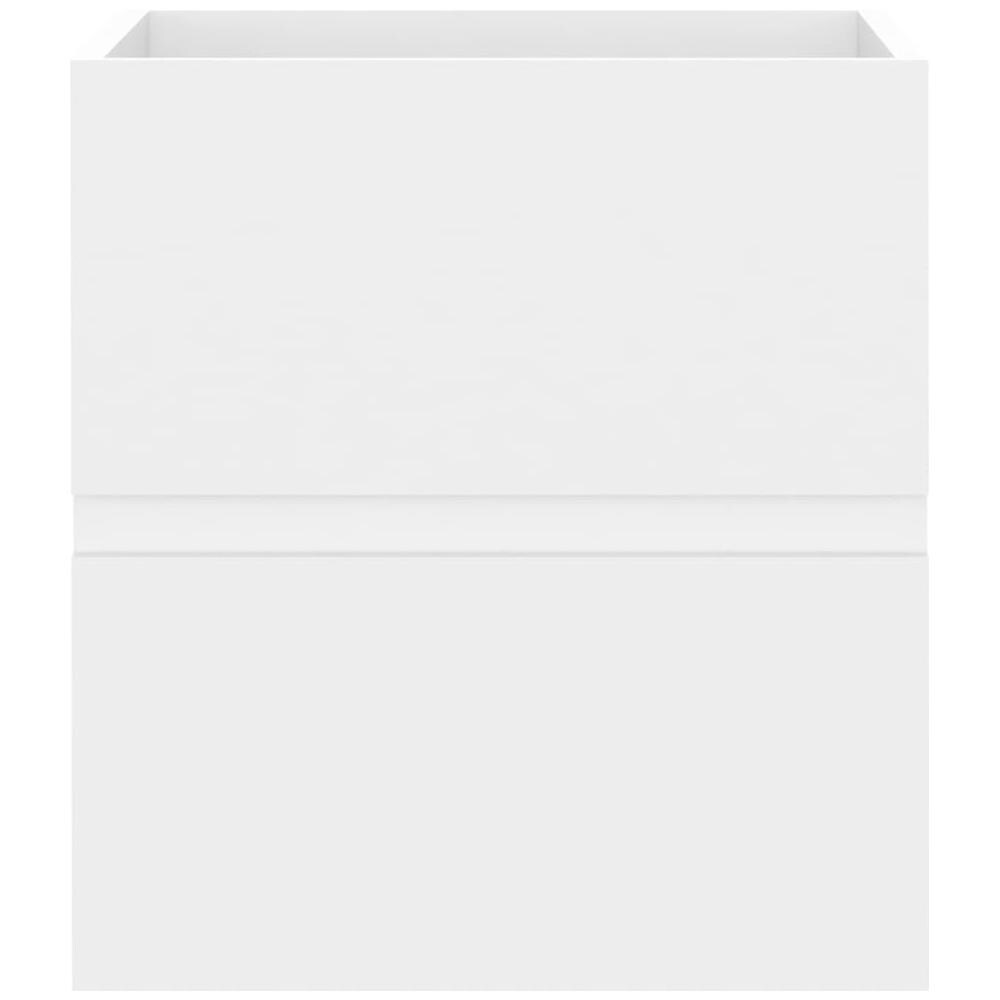 Mobile Bagno Con Lavabo Integrato Bianco In Truciolato - Foto 8