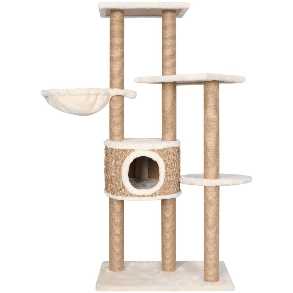 Albero per Gatti con Palo Tiragraffi 126 cm in Giunco - Foto 3