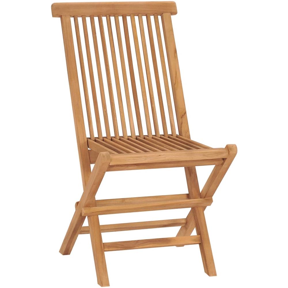 Sedie da Giardino Pieghevoli 2 pz in Legno Massello di Teak - Foto 3
