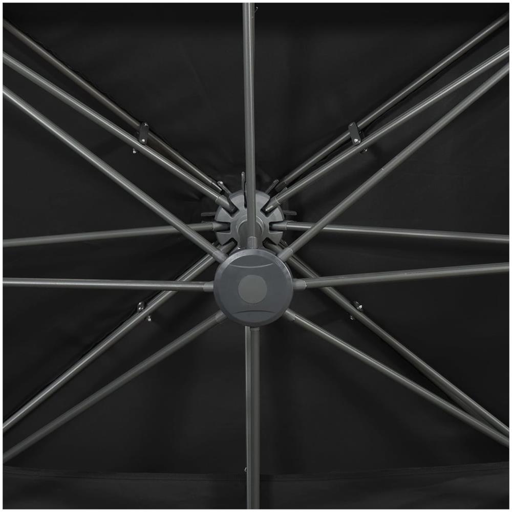 Ombrellone a Sbalzo con Doppia Copertura 400x300 cm Nero - Foto 3