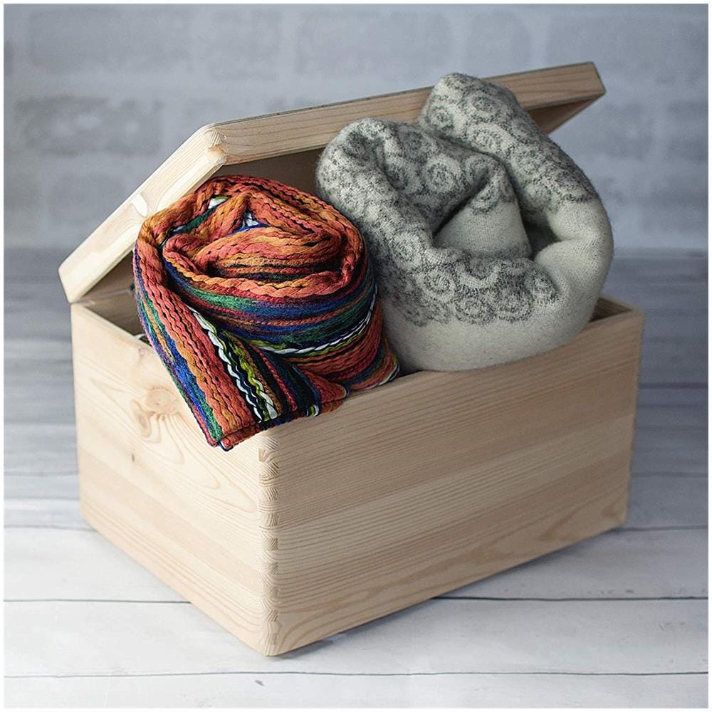 Xxl Grande Scatola Legno Con Coperchio | L40 X P30 X H24 Cm (+ / - 1) | Conteniore Per Documenti Attrezzi Portaoggetti Portagiochi Non Verniciato Da Decorare | Ruvido E Non Levigato - Foto 2