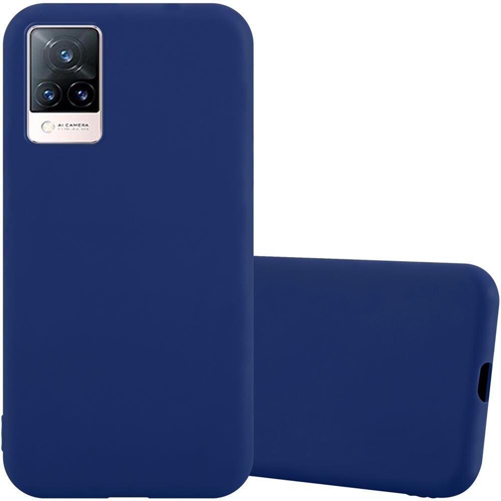 Custodia Compatibile Con Vivo V21 4g / 5g In Candy Blu Scuro - Coperchio Protettivo In Silicone Tpu Flessibile - Foto 1