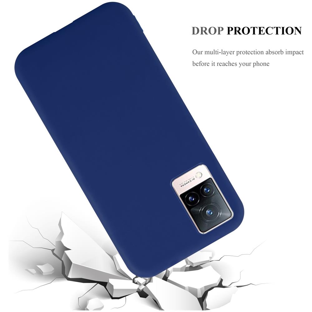 Custodia Compatibile Con Vivo V21 4g / 5g In Candy Blu Scuro - Coperchio Protettivo In Silicone Tpu Flessibile - Foto 7