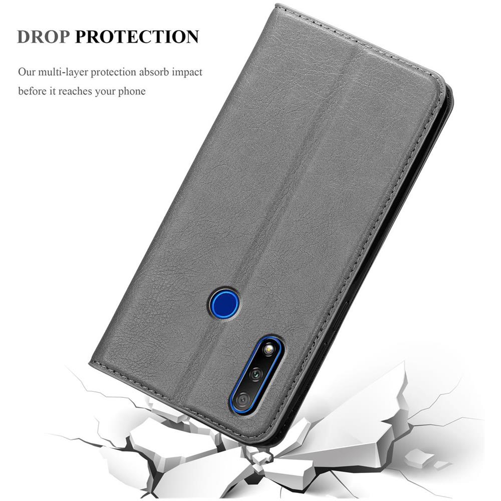 Cadorabo Custodia Compatibile Con Honor 9x In Grigio Titanio - Coperchio Protettiva Con Chiusura Magnetica, Funzione Stand E Tasca Per Le Carte - Foto 8