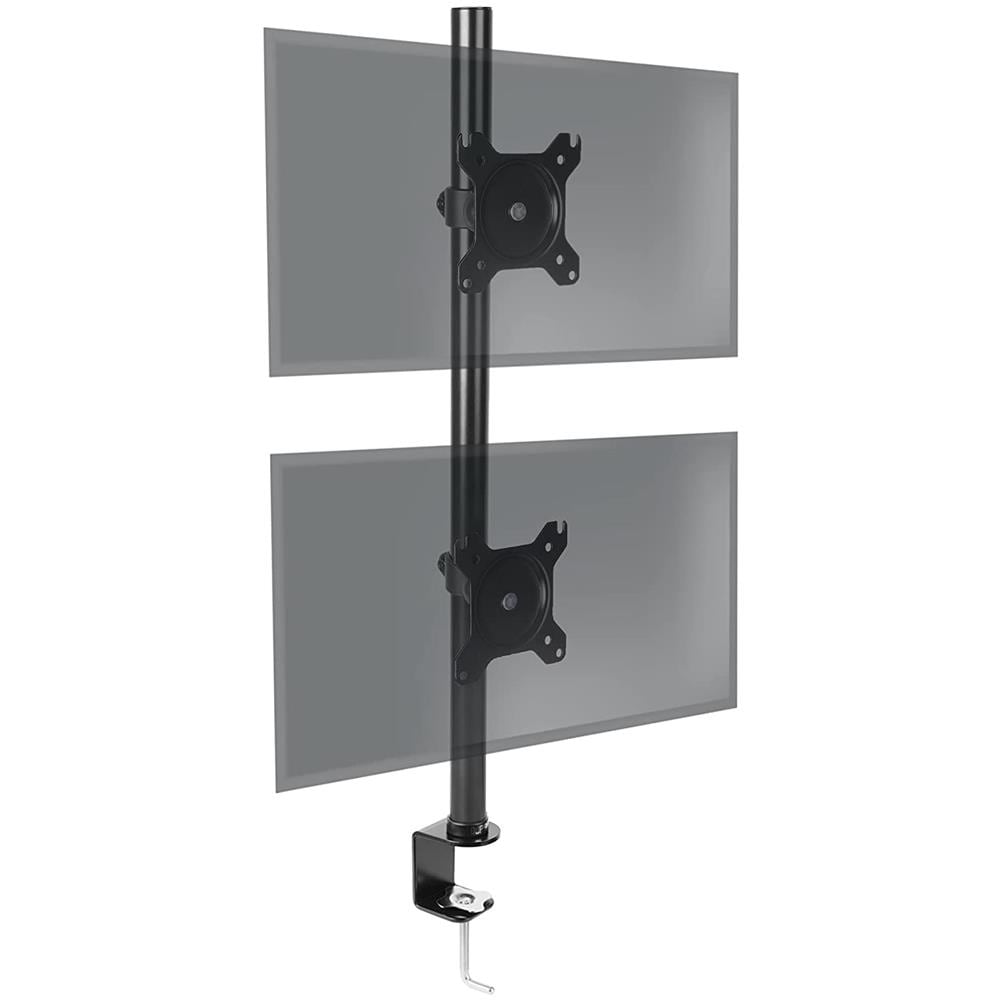 Supporto per Monitor DM15V2 Doppio Schermo da13-32" Altezza Regolabile, Inclinabile, Ruotabile Colore Nero - Foto 1