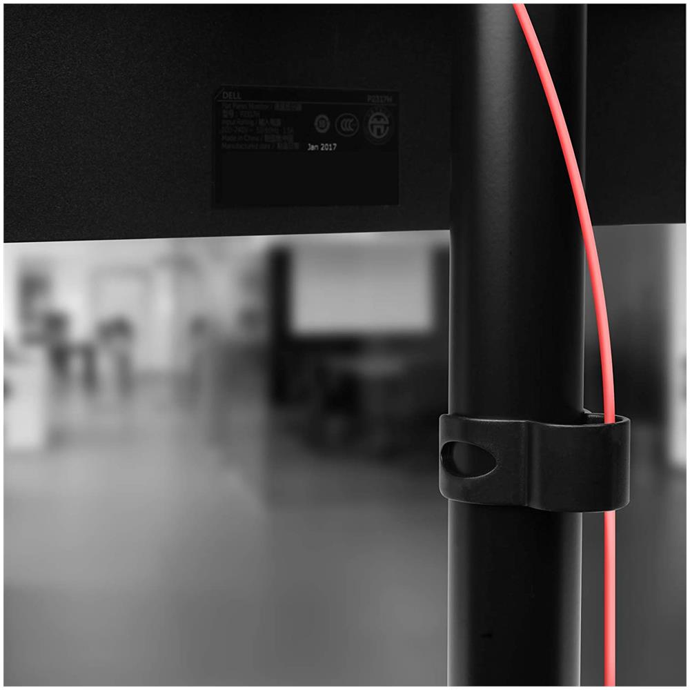 Supporto per Monitor DM15V2 Doppio Schermo da13-32" Altezza Regolabile, Inclinabile, Ruotabile Colore Nero - Foto 6