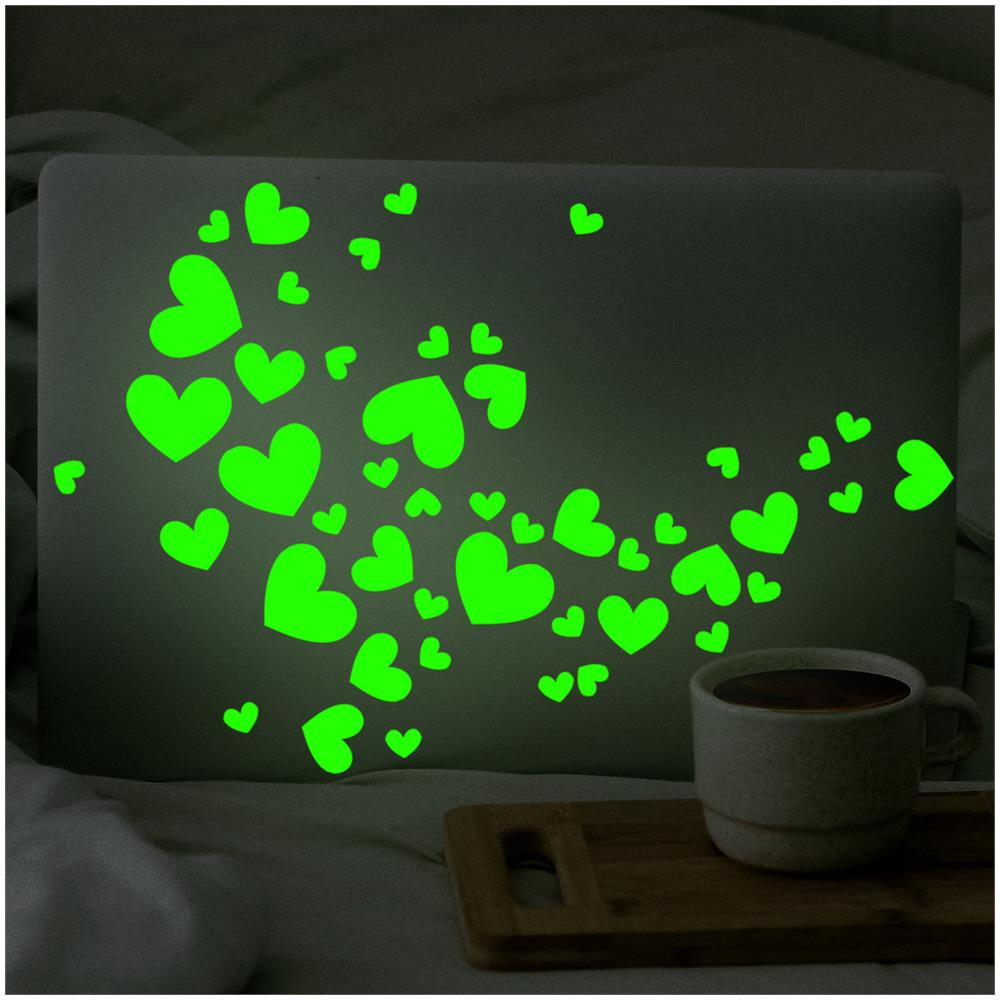 Adesivi Con Cuori Che Si Illuminano Al Buio, 2 Fogli - Foto 2
