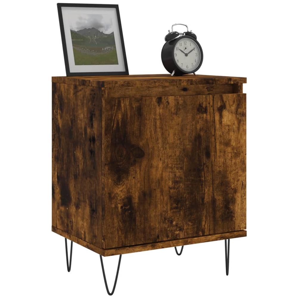 Comodini Rovere Fumo 2 Pz 40x30x50 Cm In Legno Multistrato - Foto 2