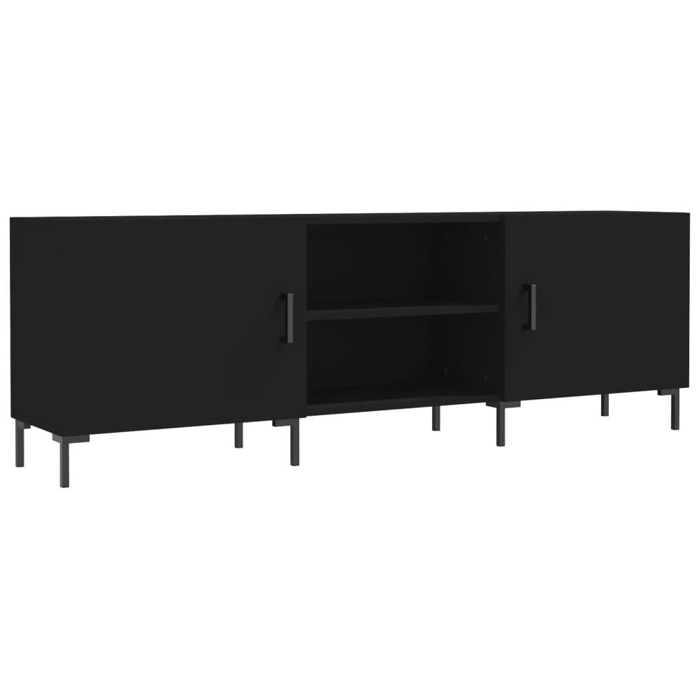 Mobile Porta Tv Nero 150x30x50 Cm In Legno Multistrato - Foto 2