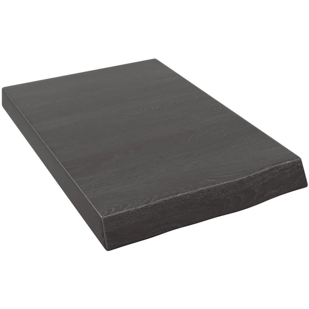Ripiano Marrone Scuro 40x60x (2-6) cm Massello Rovere Trattato - Foto 1