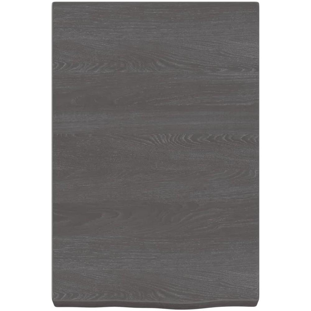 Ripiano Marrone Scuro 40x60x (2-6) cm Massello Rovere Trattato - Foto 2