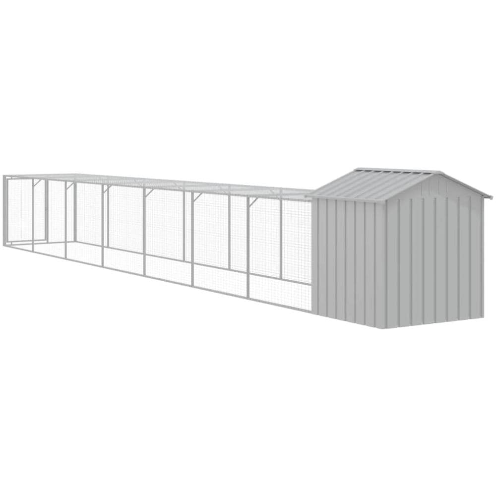 Pollaio Area Corsa Grigio Chiaro 117x813x123 Cm Acciaio Zincato - Foto 4