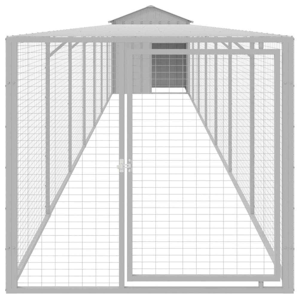 Pollaio Area Corsa Grigio Chiaro 117x813x123 Cm Acciaio Zincato - Foto 2