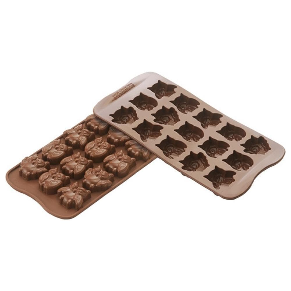 Stampo cioccolato gufi easy choc 35x30mm h. 16mm 112.5ml silicone - Foto 5
