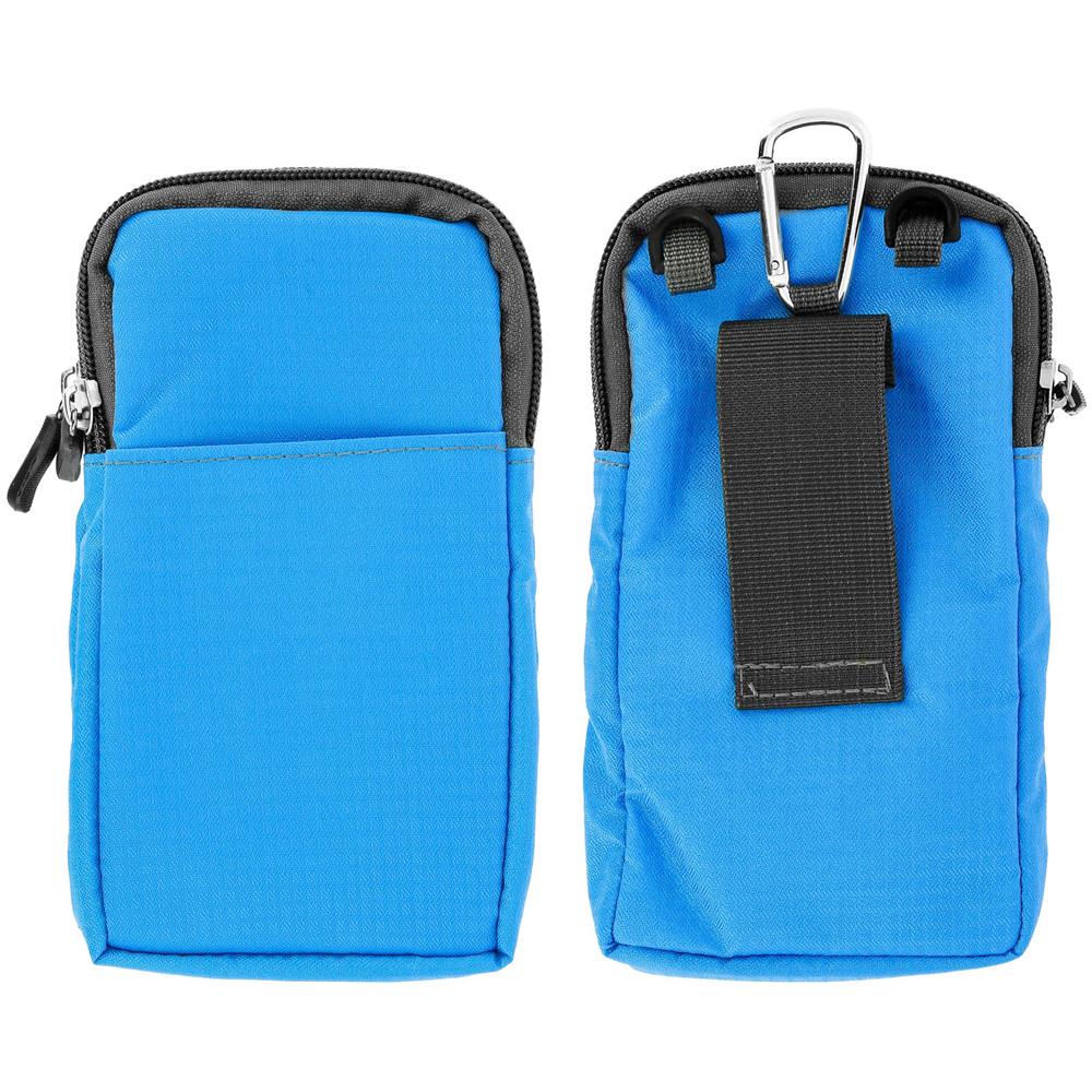 Borsello A Tracolla Multitasche In Nylon Impermeabile - Azzurro - Foto 1