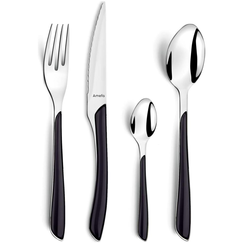 Set Di 24 Posate, Colore: Nero - Foto 2