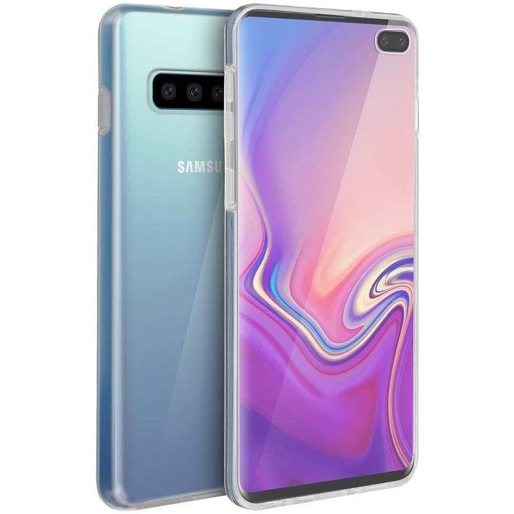 Cover Samsung Galaxy S10 Plus Protezione Silicone + Dorso Rigido Trasparente - Foto 2
