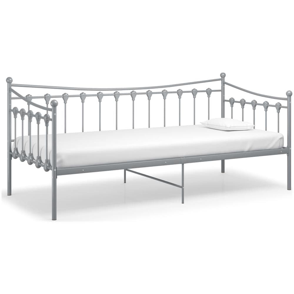 Telaio Divano Letto Grigio In Metallo 90x200 Cm - Foto 2