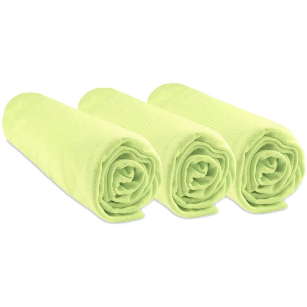 Set Di 3 Lenzuola Con Angoli In Jersey Di Cotone 100% - 60x120 Cm - Anice - Foto 1