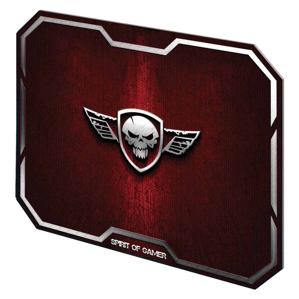 Winged Skull Nero, Rosso tappetino per mouse - Foto 2