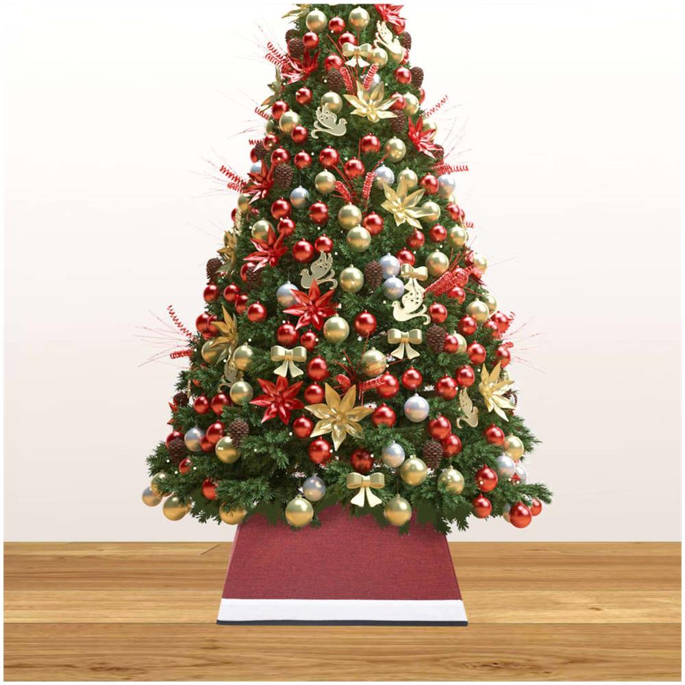 Gonna Per Albero Di Natale Rossa E Bianca 48x48x25 Cm - Foto 3