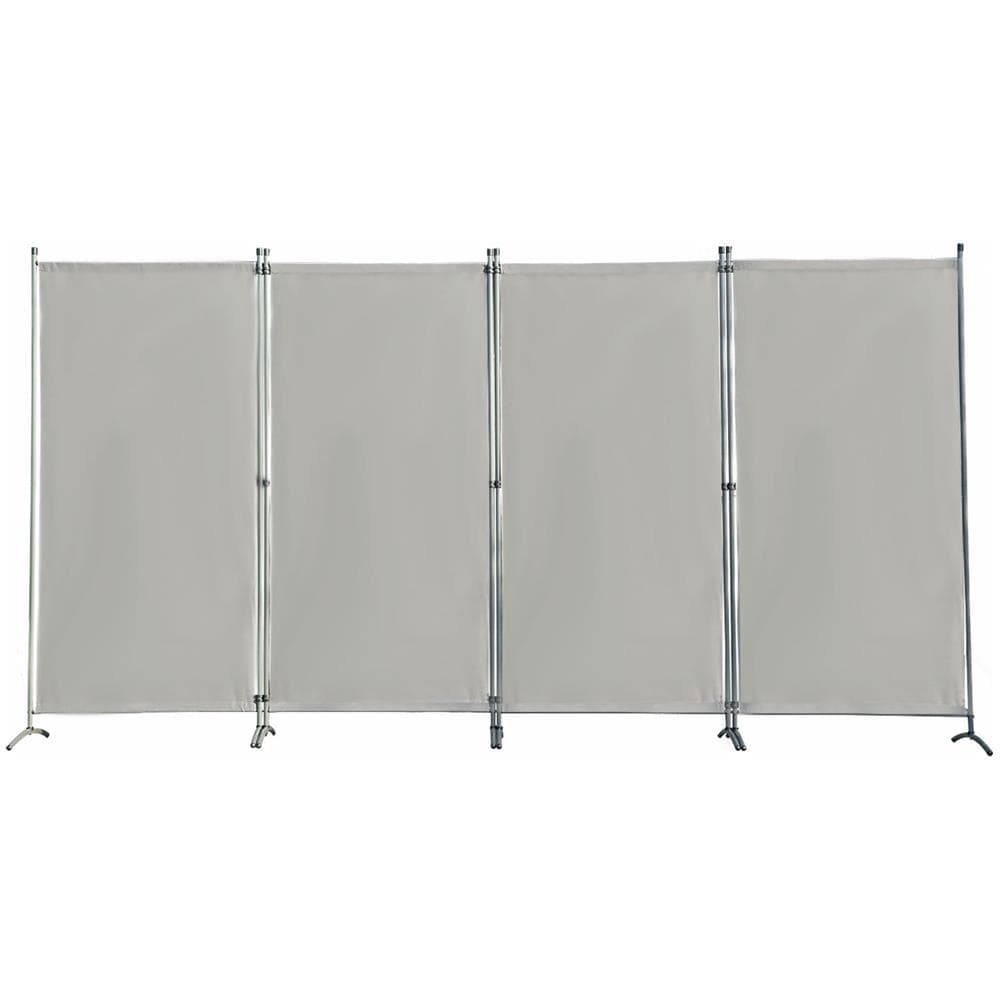 Divisorio a 3 Pannelli Grigio 105x165 cm in Tessuto