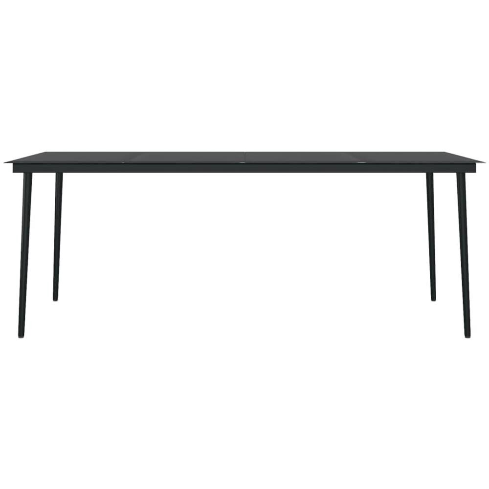 Set Da Pranzo Per Giardino 9 Pz Con Cuscini Neri - Foto 8