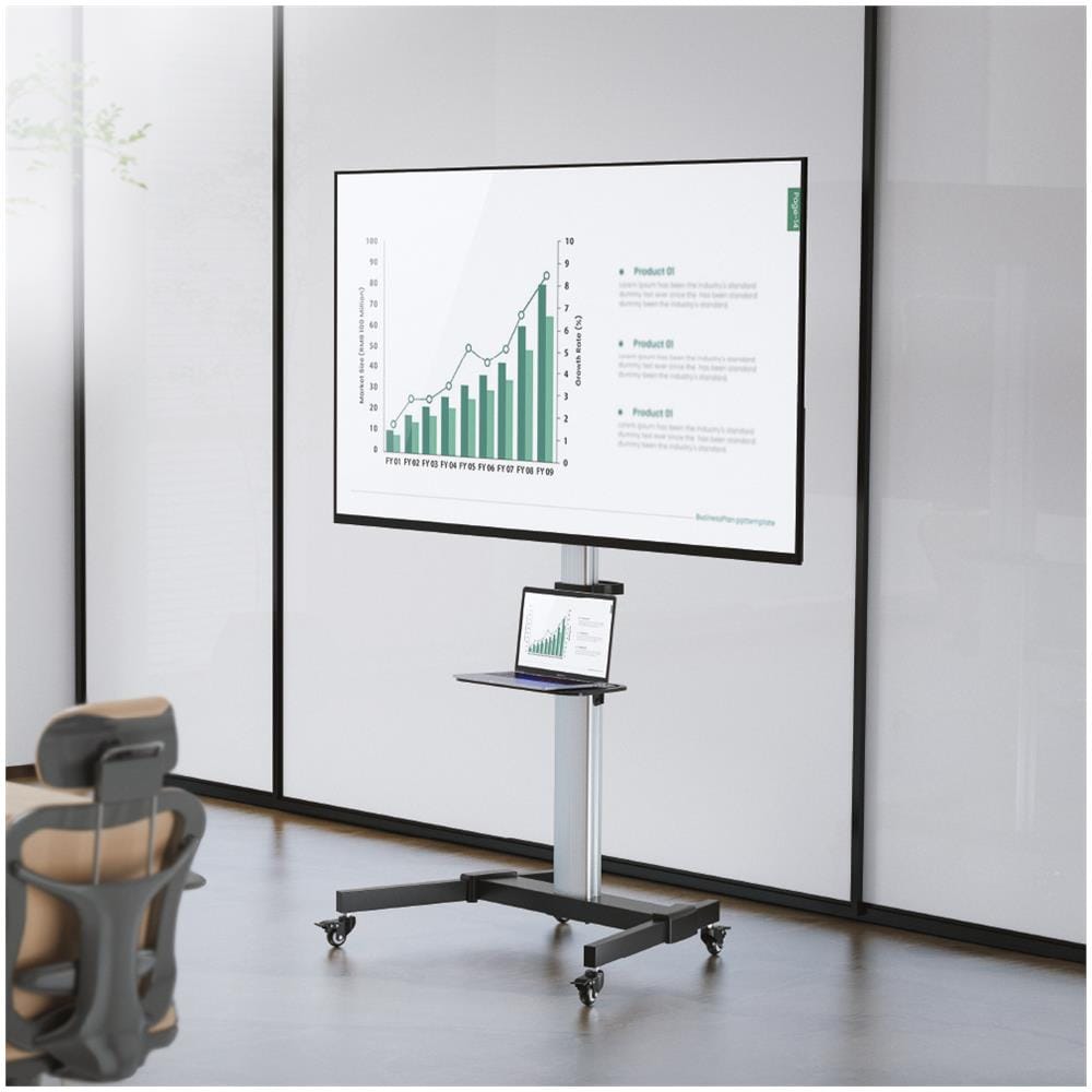 Supporto A Pavimento Con Mensola Trolley Tv Lcd /led 37-86'' - Foto 3