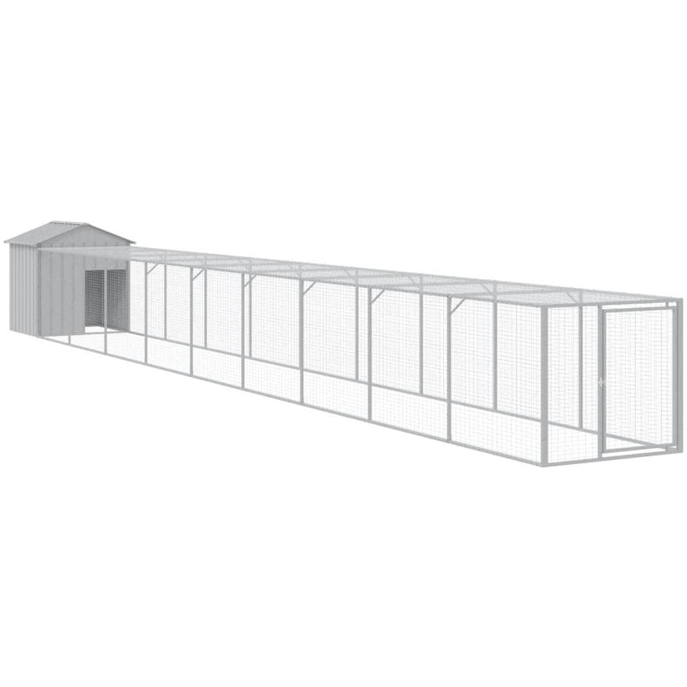 Pollaio Area Corsa Grigio Chiaro 117x1017x123cm Acciaio Zincato - Foto 1