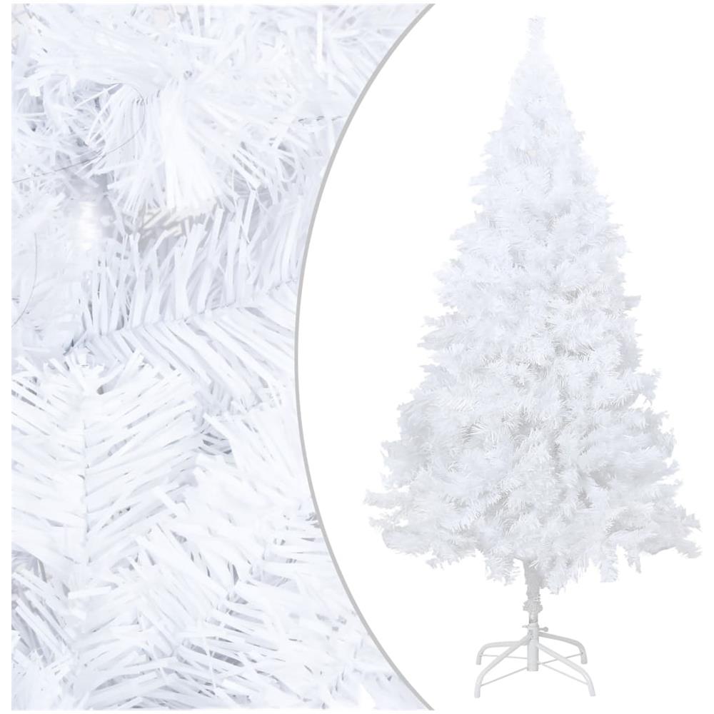 Albero Di Natale Preilluminato Con Palline Bianco 240 Cm Pvc - Foto 2