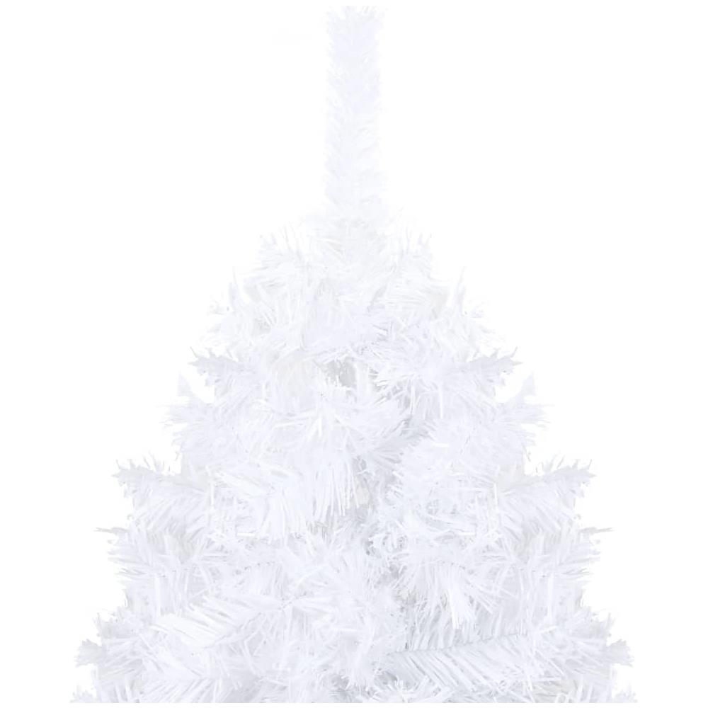 Albero Di Natale Preilluminato Con Palline Bianco 240 Cm Pvc - Foto 3
