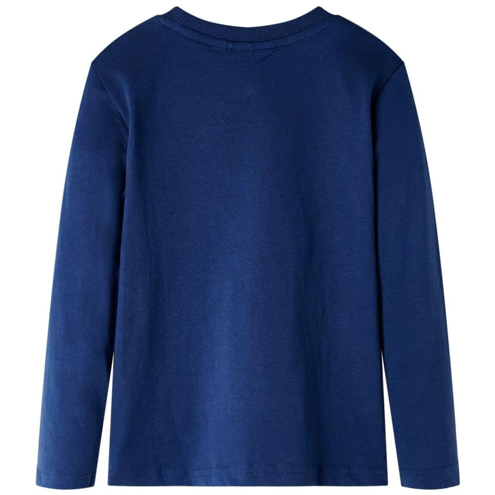Maglietta Da Bambino A Maniche Lunghe Con Stampa Aereo Blu Marino 104 - Foto 2