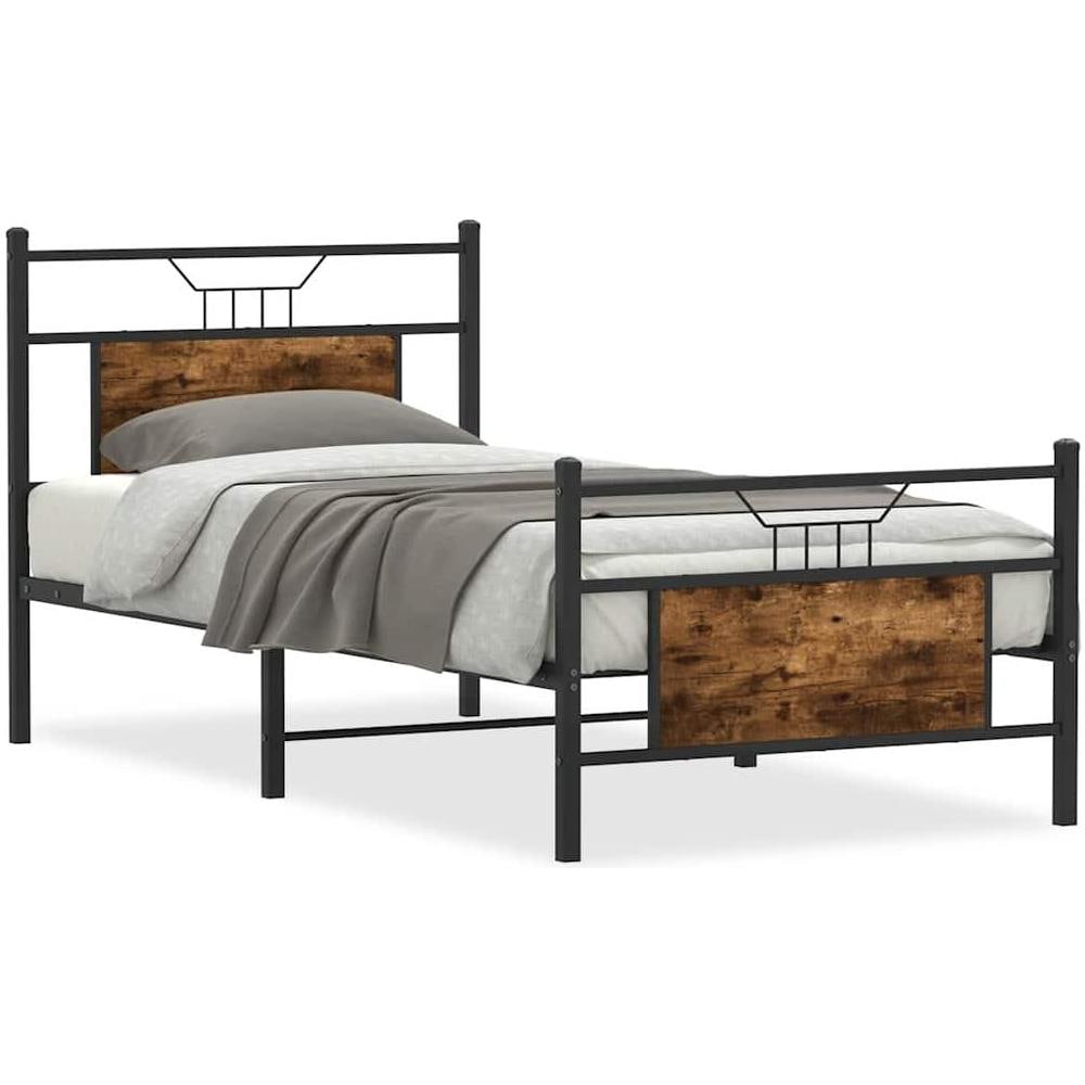 Giroletto senza Materasso Rovere Fumo 90x190 cm in Truciolato - Foto 1