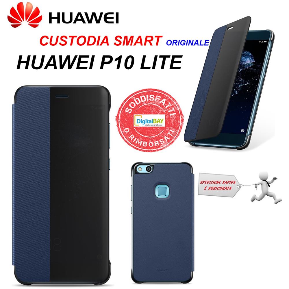 Smart view Flip Cover Custodia per P10 Lite - Blu - Foto 4
