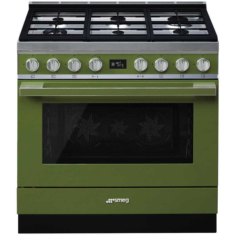 Cucina Elettrica CPF9GPOG 6 Fuochi a Gas Forno Elettrico Dimensione 90 x 60 cm Colore Oliva - Foto 6