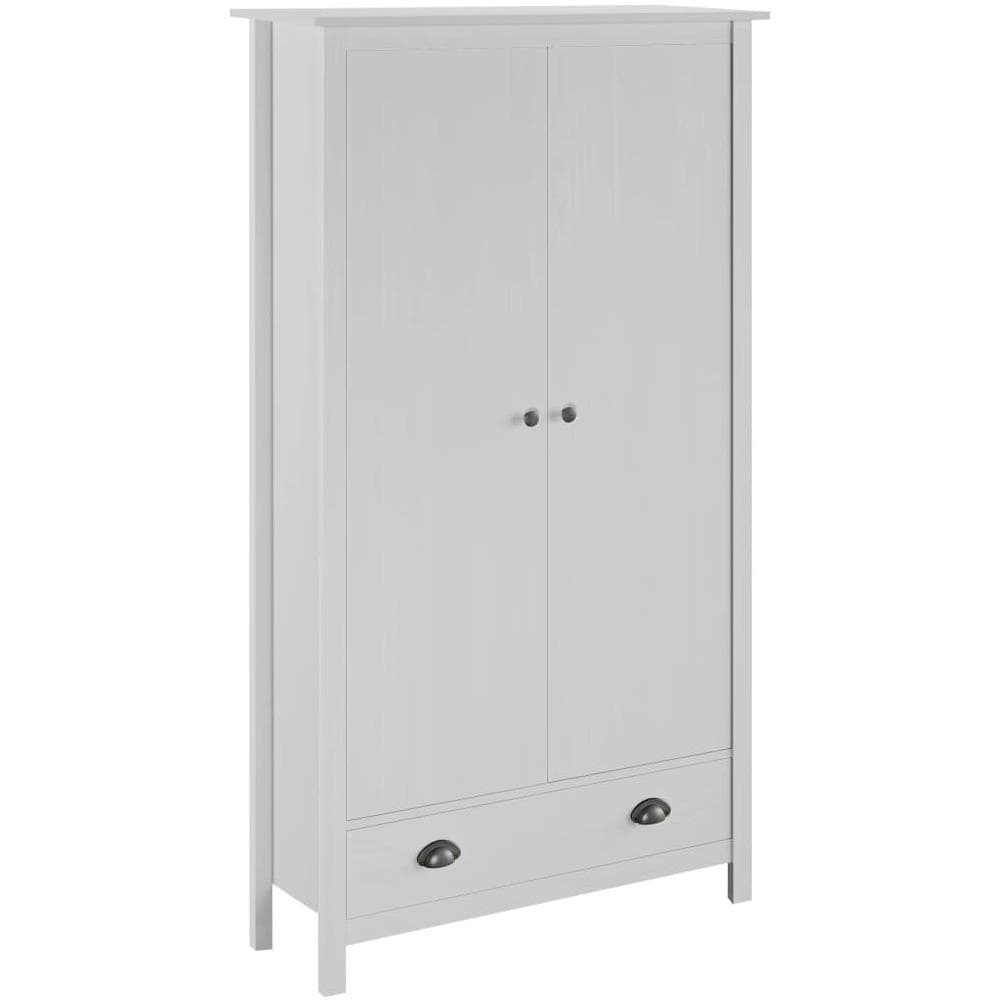 Armadio a 2 Ante Hill Bianco 89x50x170cm in Legno di Pino - Foto 1