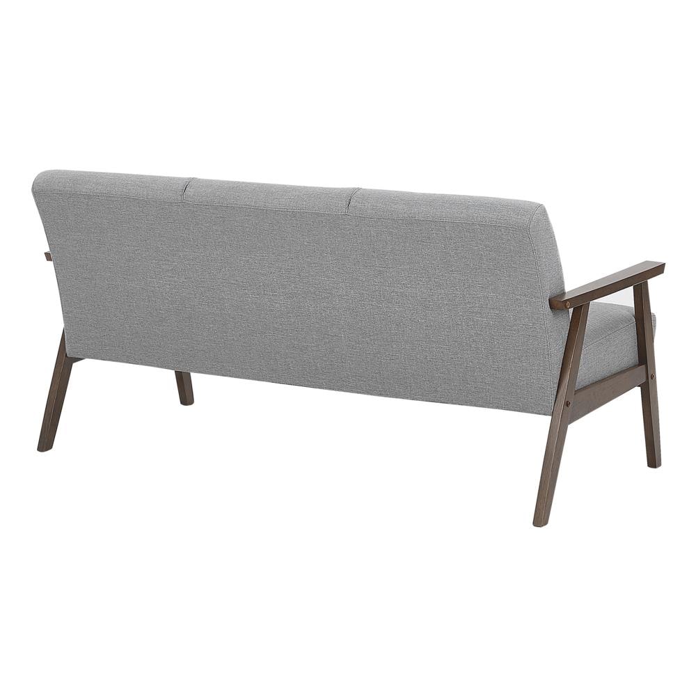 Divano A 3 Posti In Tessuto Grigio Asnes - Foto 2