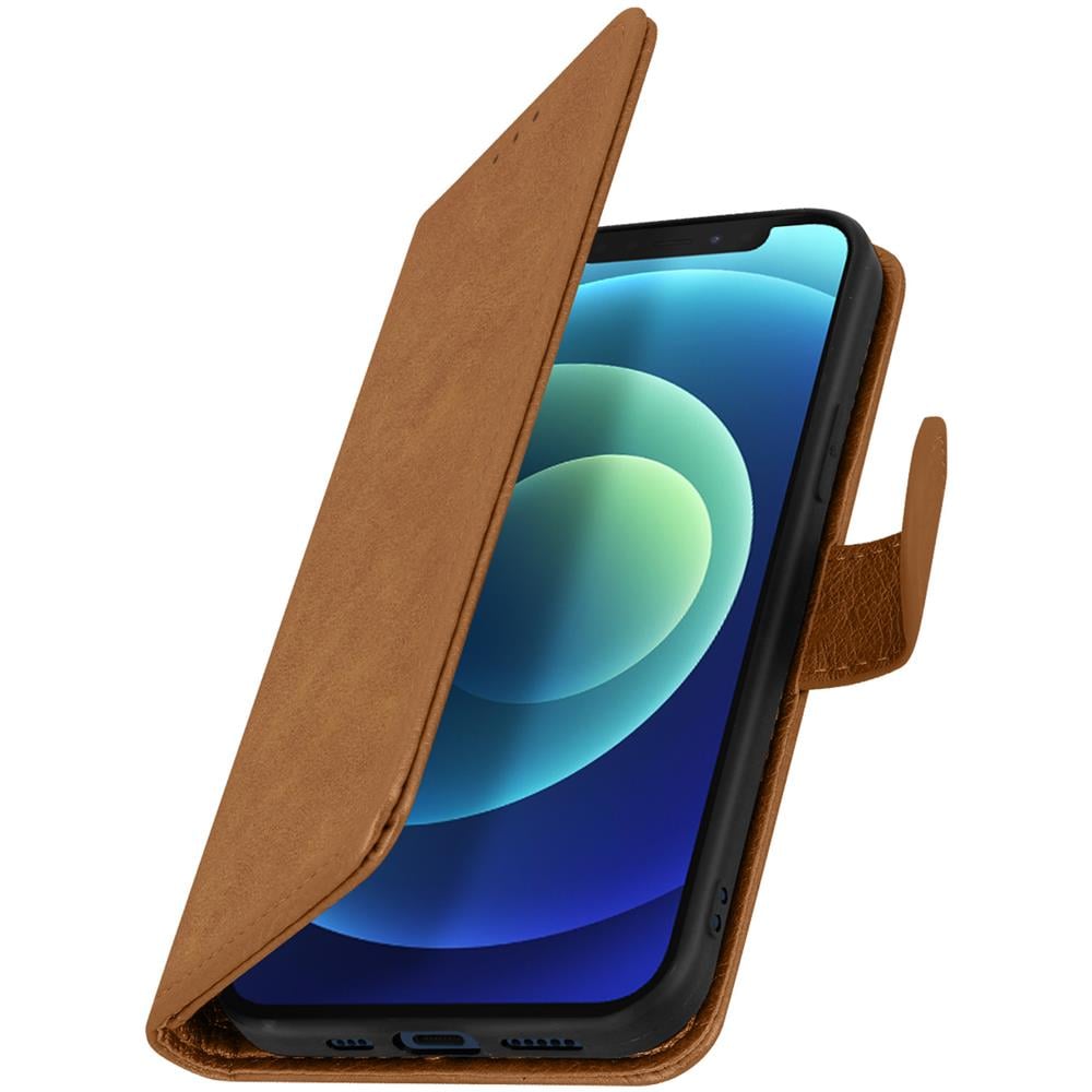 Custodia Iphone 12 Mini Portadocumenti Funzione Supporto Marrone - Foto 2