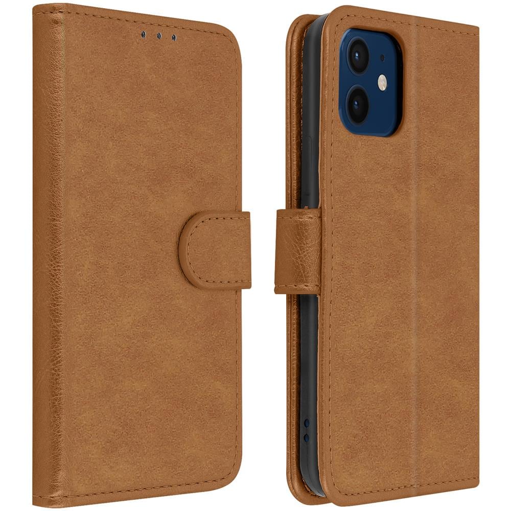 Custodia Iphone 12 Mini Portadocumenti Funzione Supporto Marrone - Foto 1