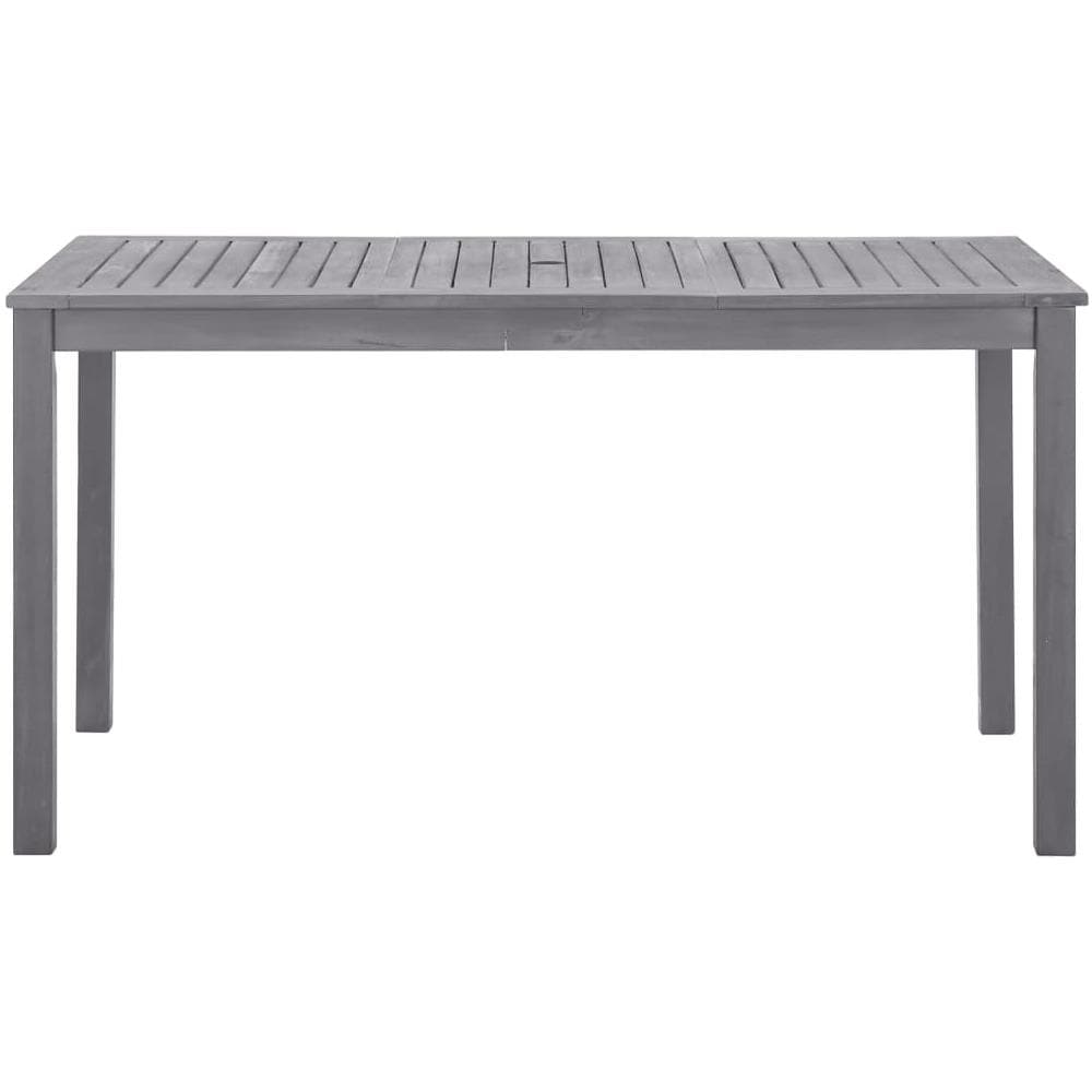 Tavolo da Giardino Grigio Slavato 140x80x74 cm in Legno Acacia - Foto 3