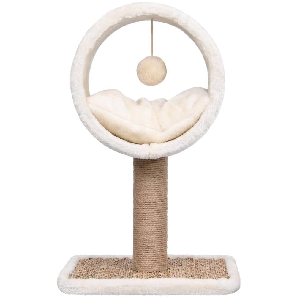 Albero per Gatti con Tunnel in Alto e Giocattolo 56cm in Giunco - Foto 3