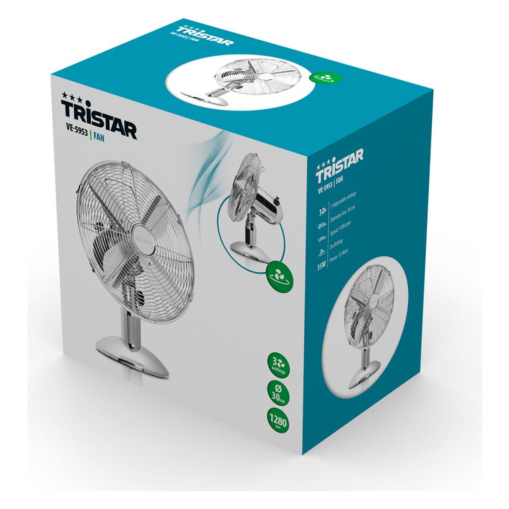 VE-5953 Ventilatore da Tavolo Diametro 30 cm Colore Argento - Foto 7