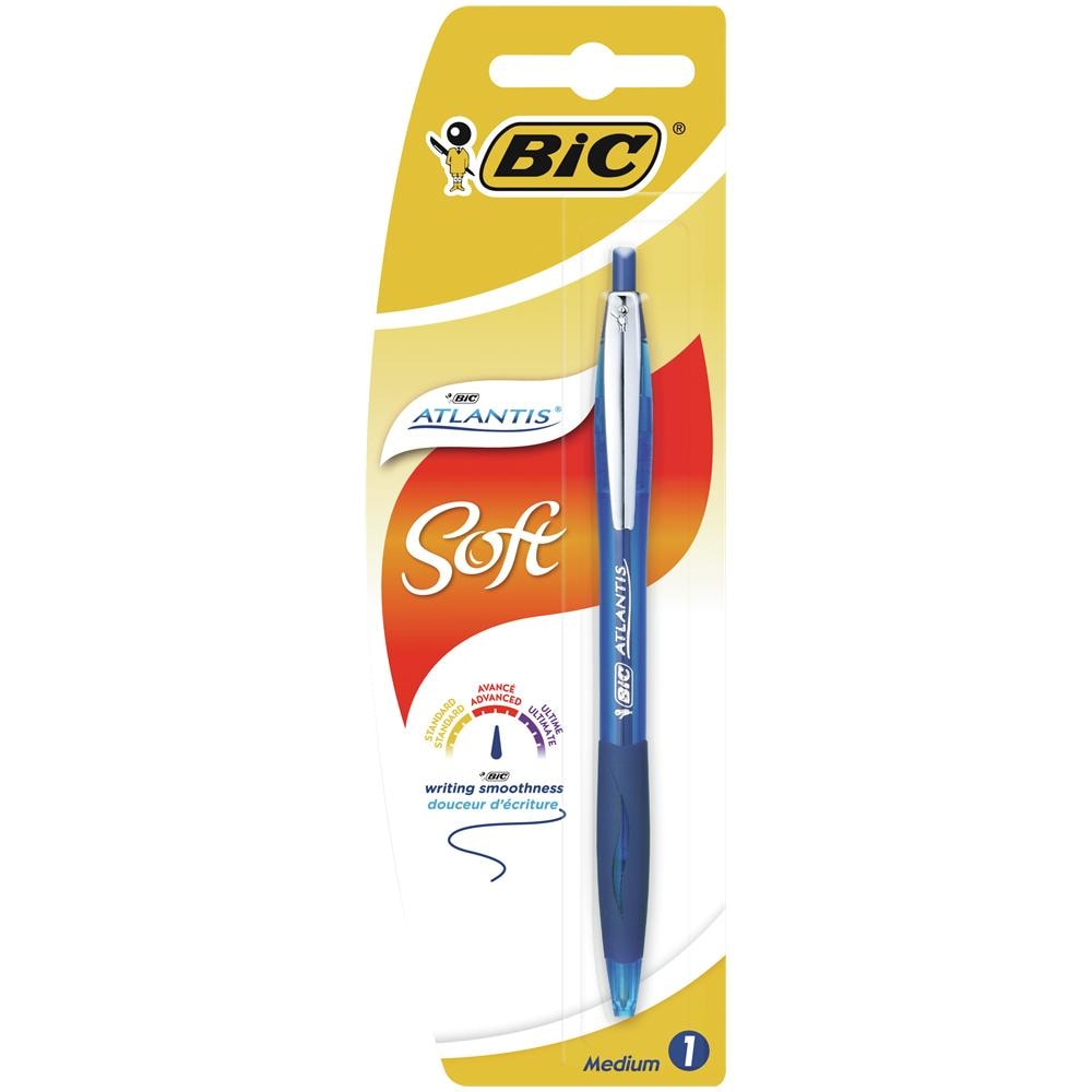 8031246, Clip-on retractable pen, Blu, Nero, Blu, Rosso, Plastica, Vivido, Blister - Foto 1