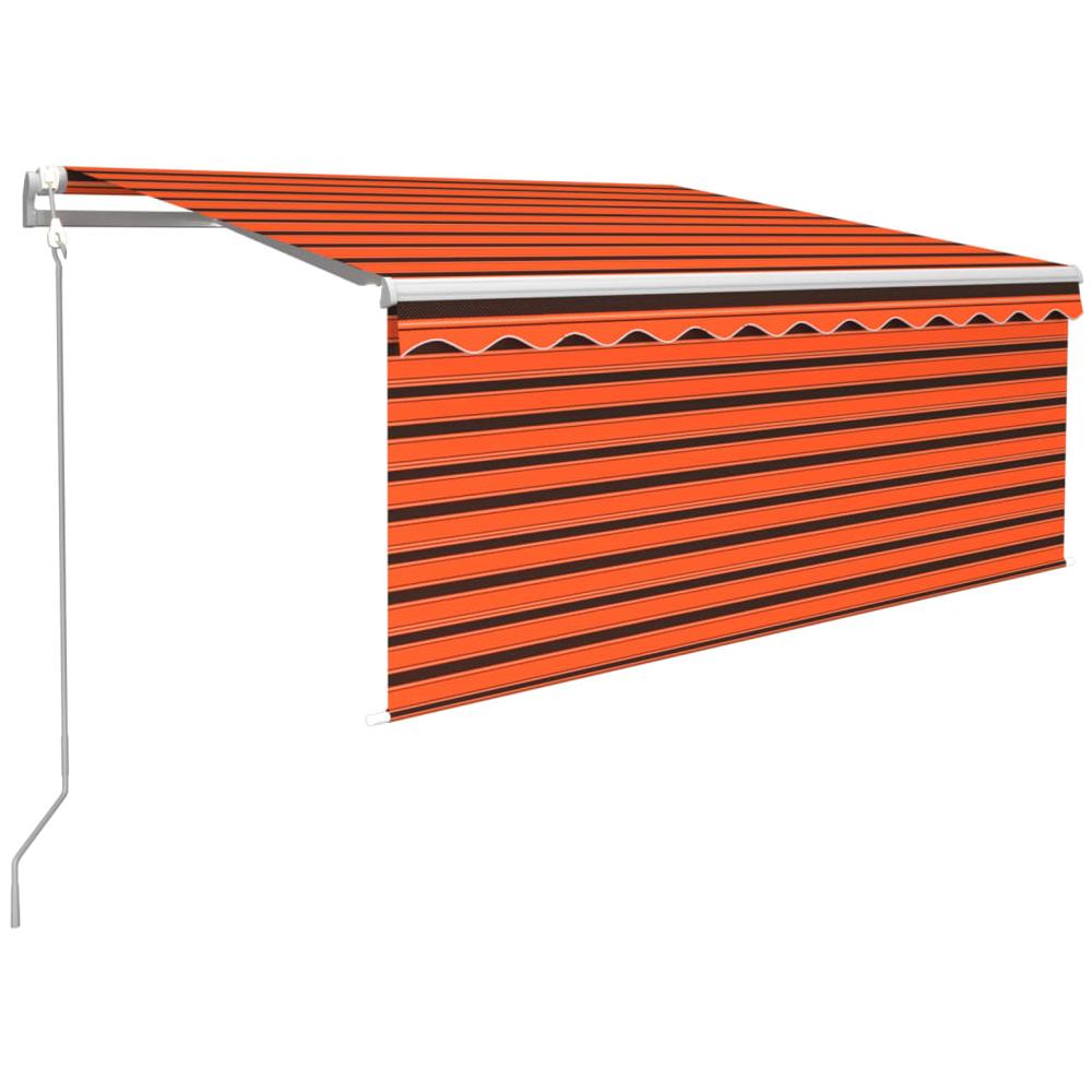 Tenda Retrattile Automatica Parasole 3,5x2,5m Arancio Marrone - Foto 2