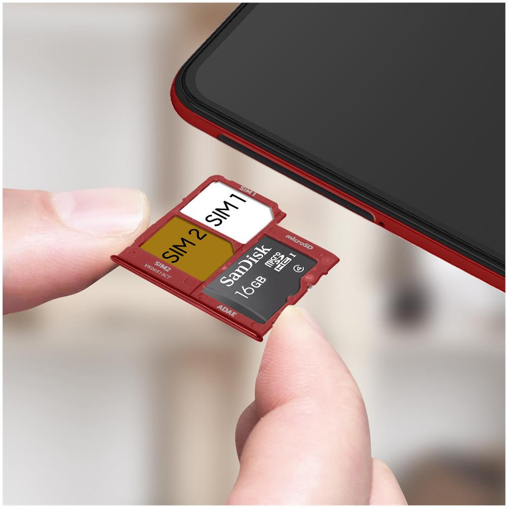 Slot Scheda Sim Di Ricambio Per Samsung Galaxy A41 Rosso - Foto 2