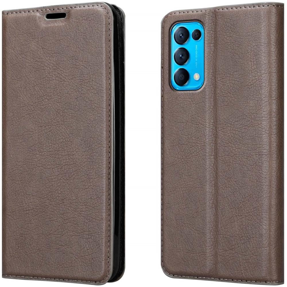 Custodia Compatibile Con Oppo Find X3 Lite In Bruno Caffè - Coperchio Protettiva Con Chiusura Magnetica, Funzione Stand E Tasca Per Le Carte - Foto 8